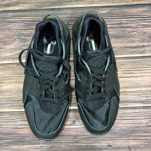 Nike Air Huarache Women's Triple Black Athletic Running Shoes - Picture 7 of 8